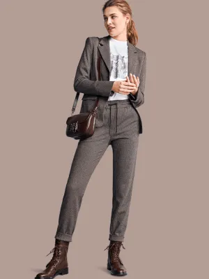 Riani S Brown Patterned Trousers 183480 5385 987