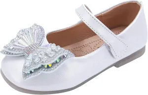 Sequins Bowknot Mary Jane Flats for Girls Party Wedding Ballerina Shoes Ballet Dance Performance Kids Slip On