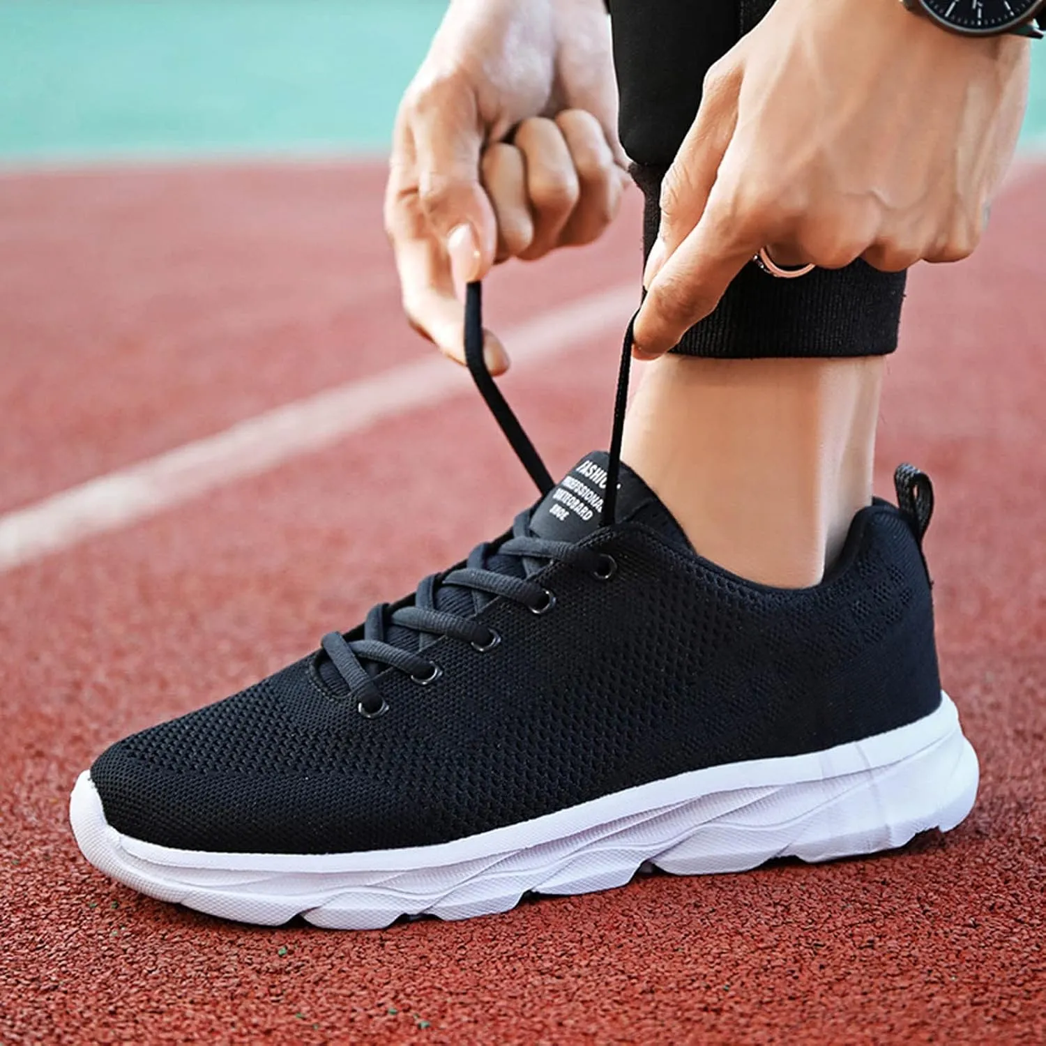 Sneakers for Women Casual Mesh Breathable Lace Up Walking Non Slip Work Shoes Women Sport Men Casual Dress Shoes Women's Fashion Sneakers White Tennis Shoe Trainers Shoe