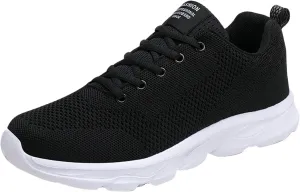 Sneakers for Women Casual Mesh Breathable Lace Up Walking Non Slip Work Shoes Women Sport Men Casual Dress Shoes Women's Fashion Sneakers White Tennis Shoe Trainers Shoe