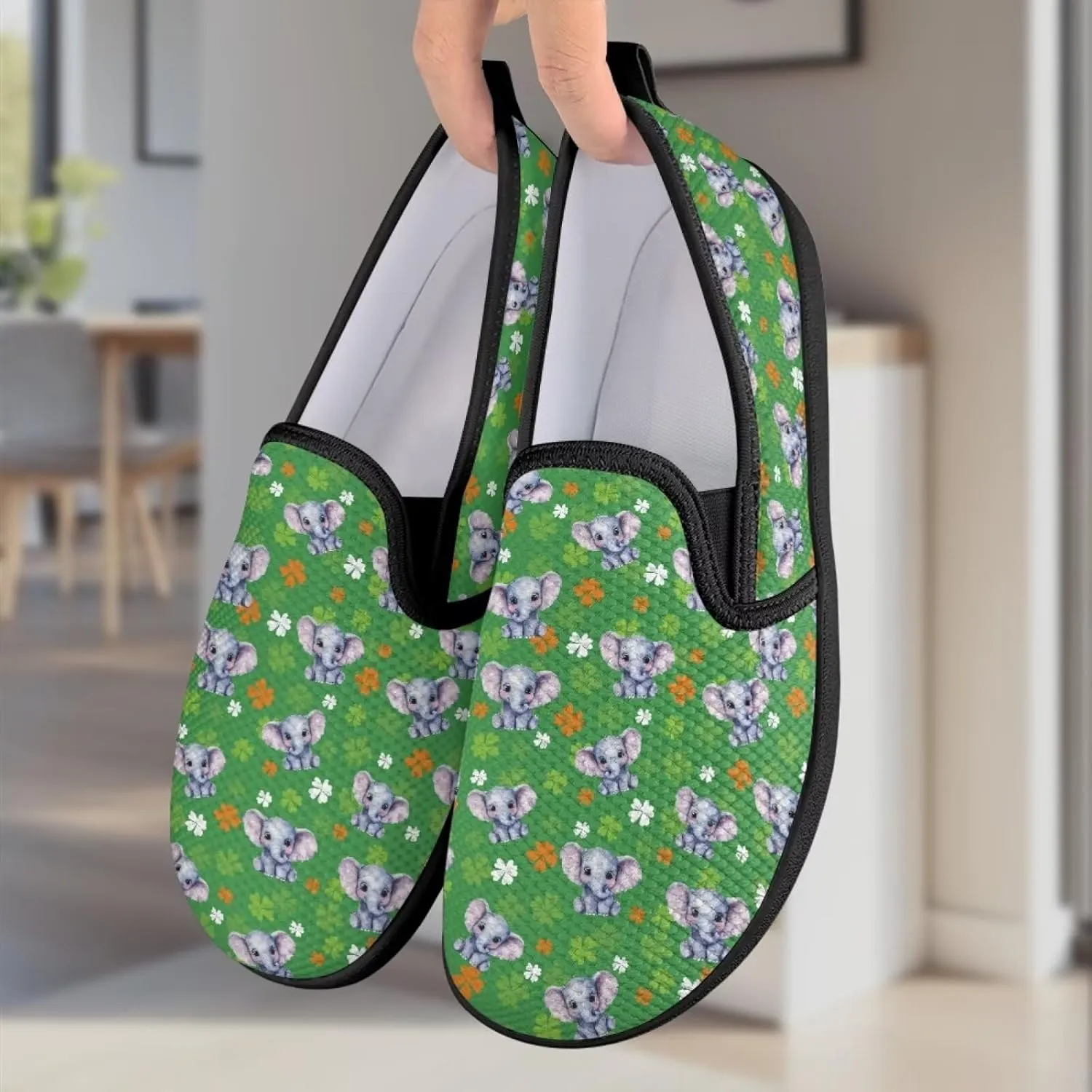 St. Patrick's Day Holiday Dress Walking Shoes Women Trendy Casual Sneakers Comfy Slip On Breathable Gym Workout Fitness Size 5.5-10.5