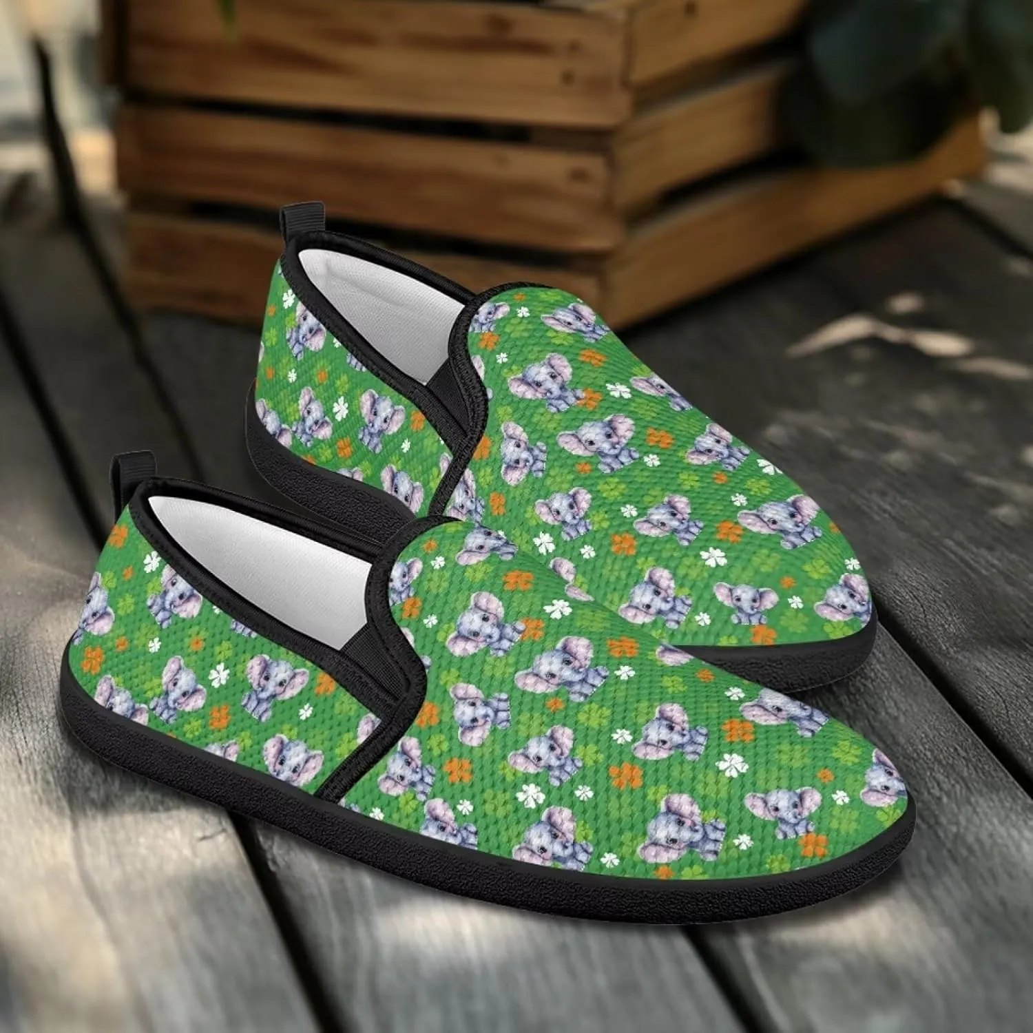 St. Patrick's Day Holiday Dress Walking Shoes Women Trendy Casual Sneakers Comfy Slip On Breathable Gym Workout Fitness Size 5.5-10.5