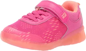 Stride Rite Lighted Neo Boy's and Girl's Athletic Light-Up Mesh Sneaker, pink, 7.5 W US Toddler