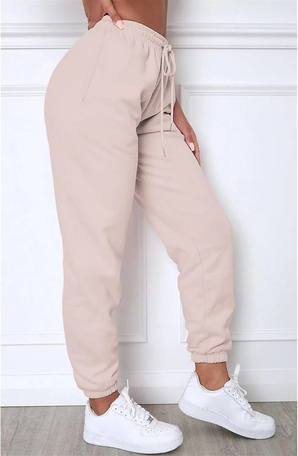 Sweatpants Women Casual High Waisted Athletic Pants Sport Workout Active Baggy Lounge Trousers Loose Tapered Trousers