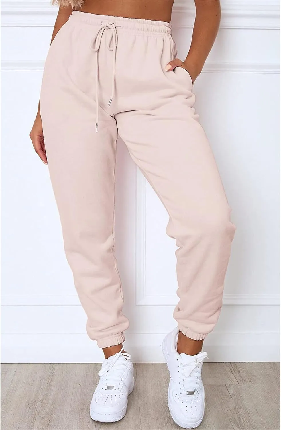Sweatpants Women Casual High Waisted Athletic Pants Sport Workout Active Baggy Lounge Trousers Loose Tapered Trousers
