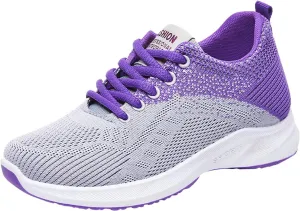 Tennis Shoes Womens Lightweight Comfortable Lace up Womens Running Shoes Wide Width Casual Shoes White Sneakers Brown Tennis Shoe Cross Trainer Shoe
