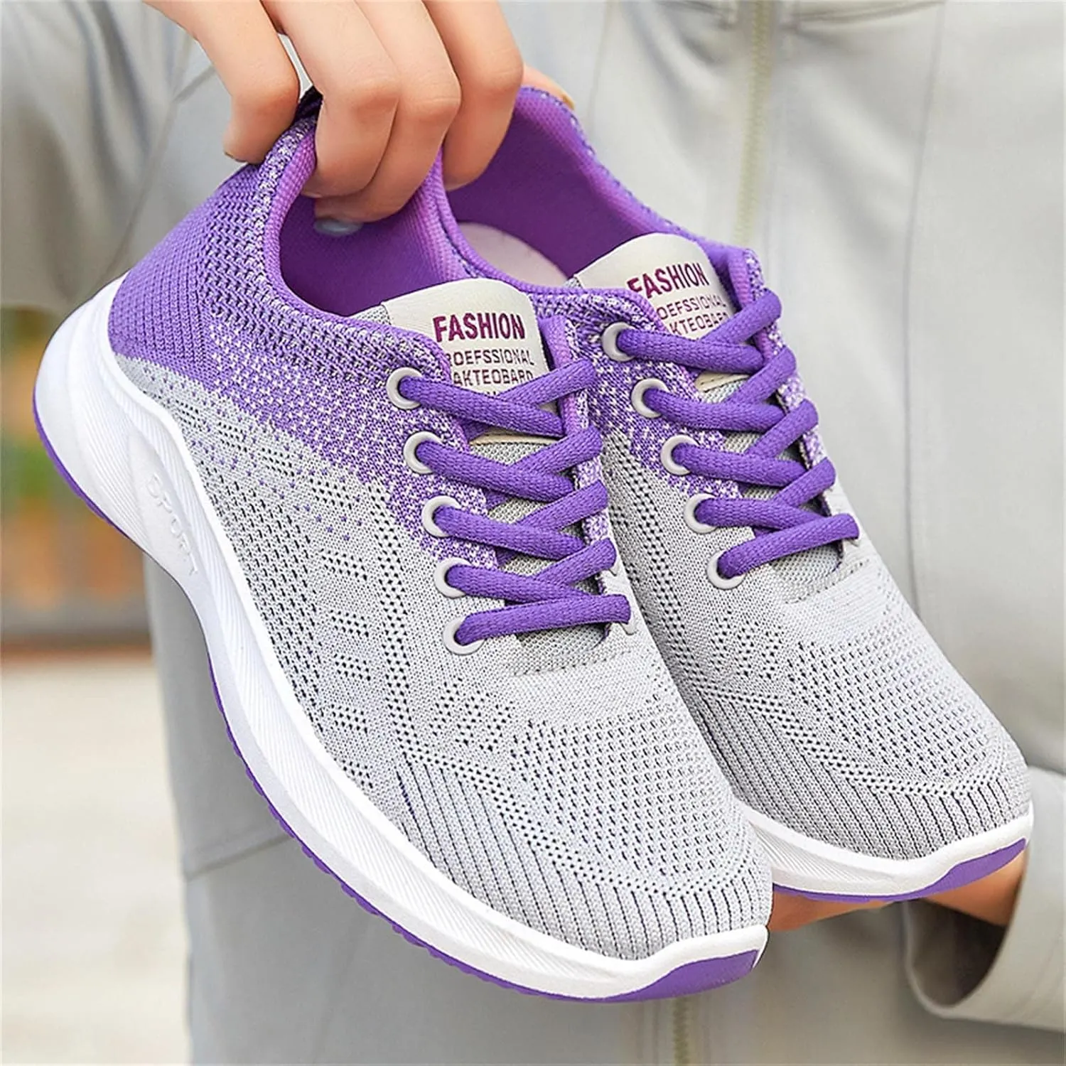 Tennis Shoes Womens Lightweight Comfortable Lace up Womens Running Shoes Wide Width Casual Shoes White Sneakers Brown Tennis Shoe Cross Trainer Shoe