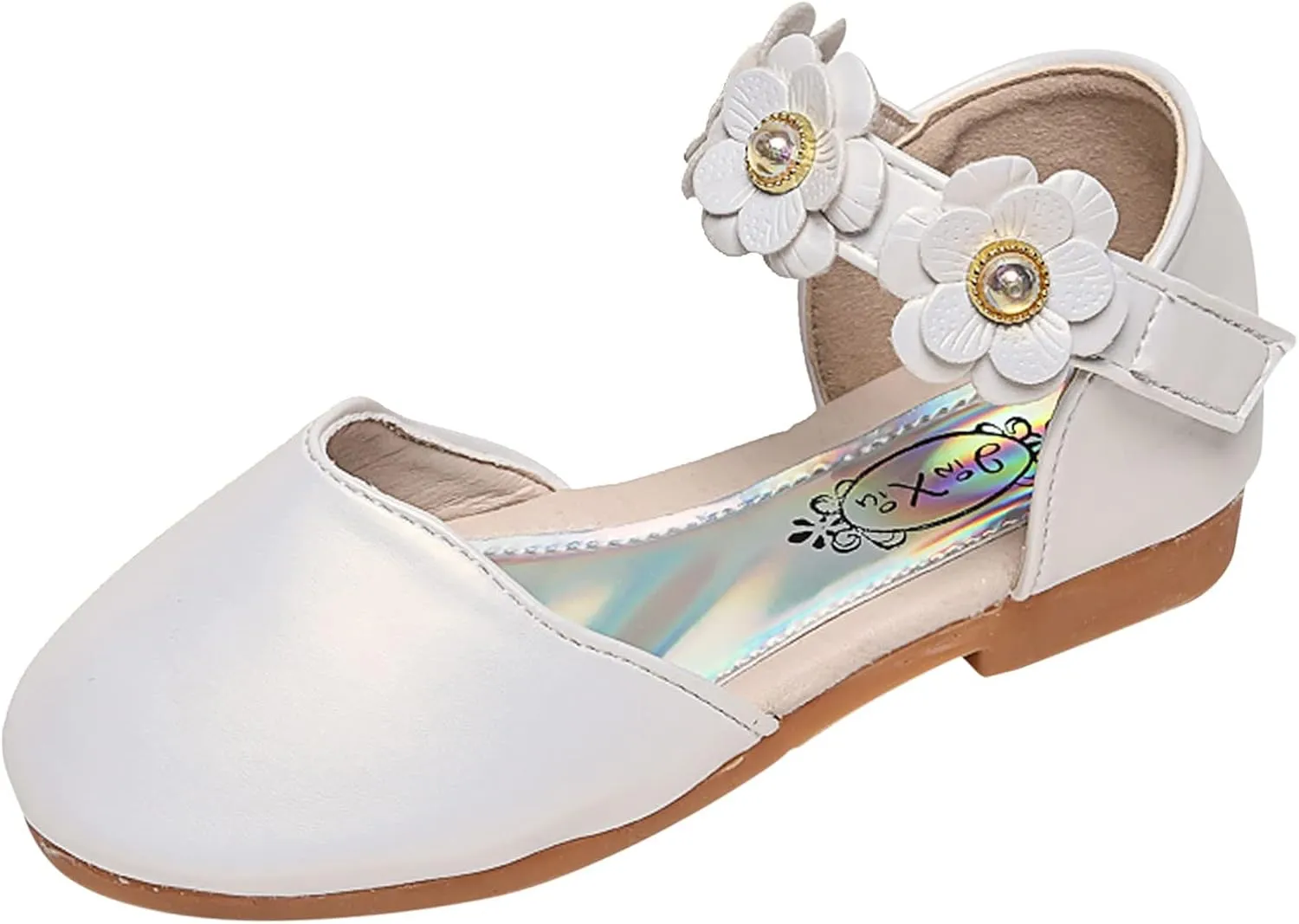 Toddler Flower Girls Dress Shoes Wedding Party School Glitter Mary Jane Princess Dance Pumps Sandals for Kids