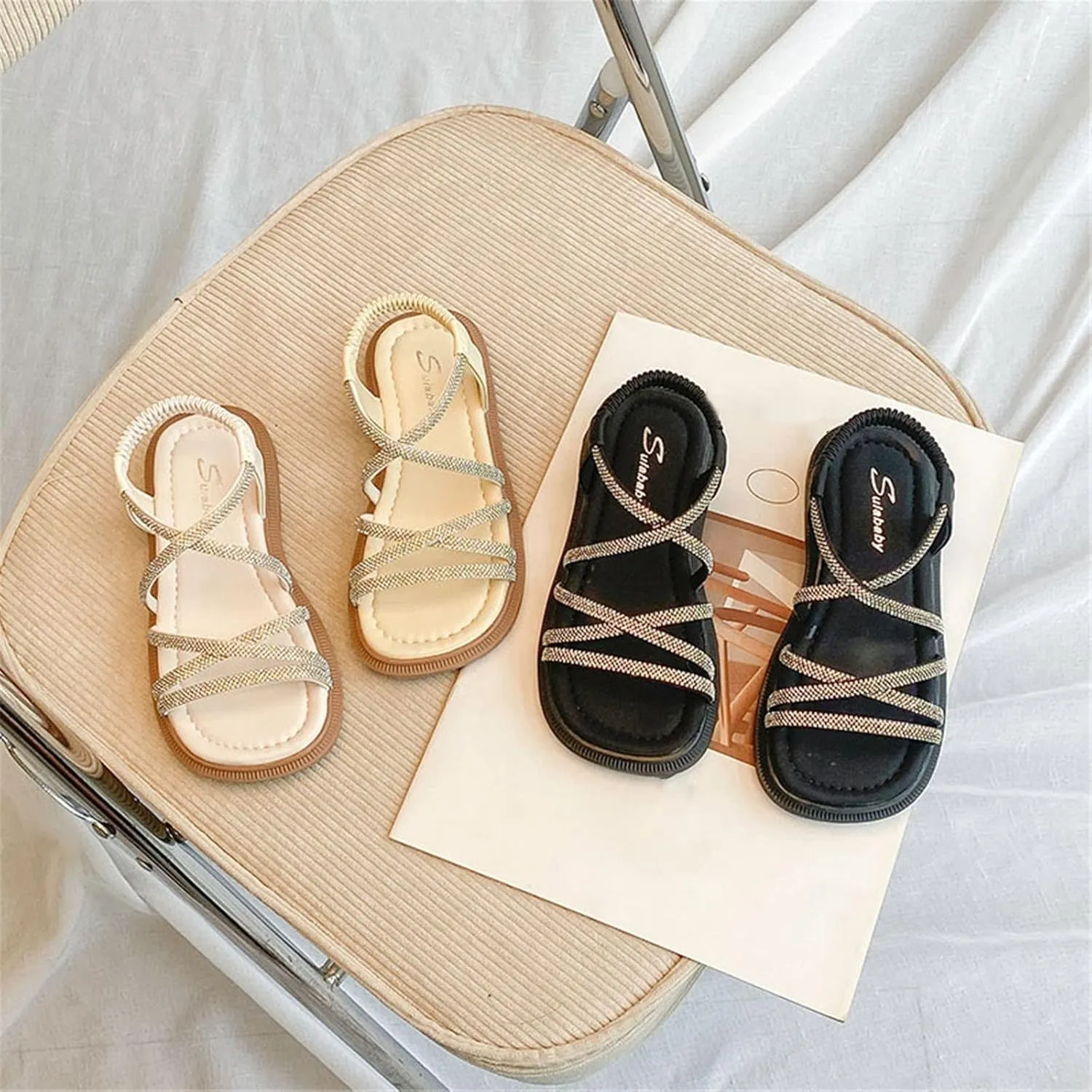 Toddler Girl Sandals, Flower Girl Dress Shoes, Kids Summer Open Toe Flats Dress Shoes, Casual Fashion Footwear