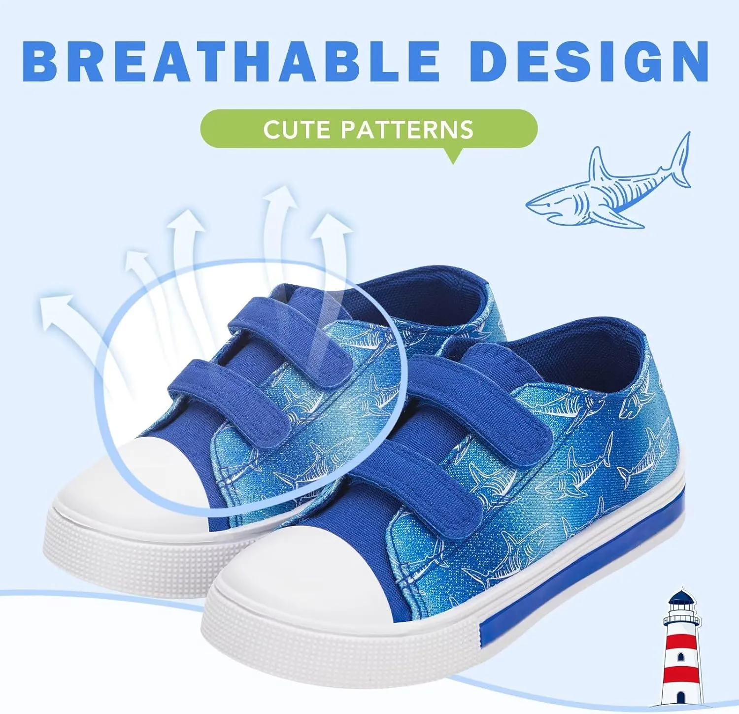 Toddler Kids Sneakers for Boys Girls Light Up Canvas Shoes Children Low Top Casual Outdoor Sneaker with Adjustable Straps