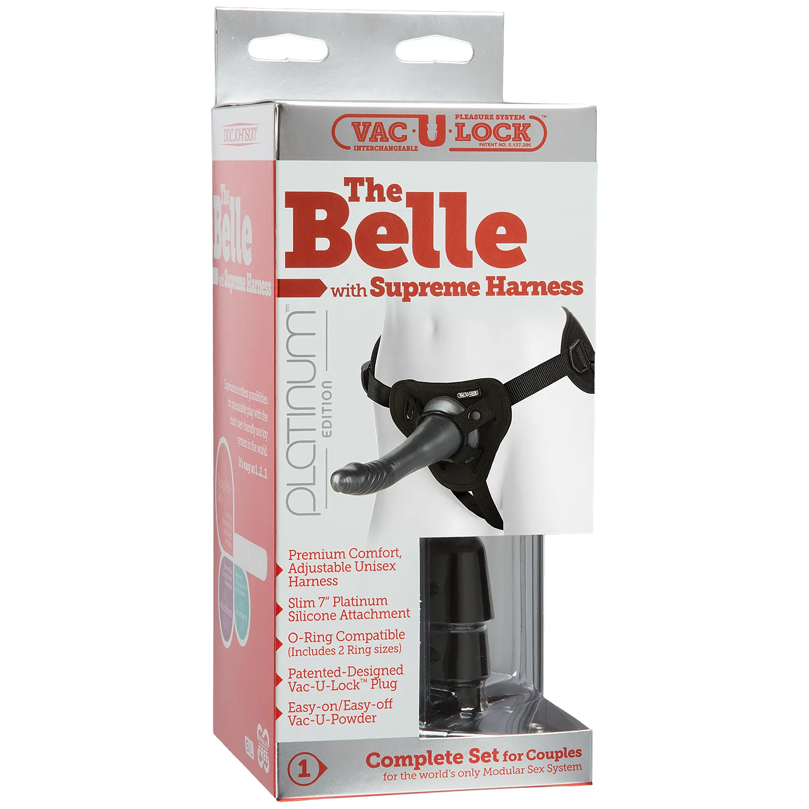 Vac-U-Lock Platinum Edition-The Belle with Supreme Harness-Charcoal