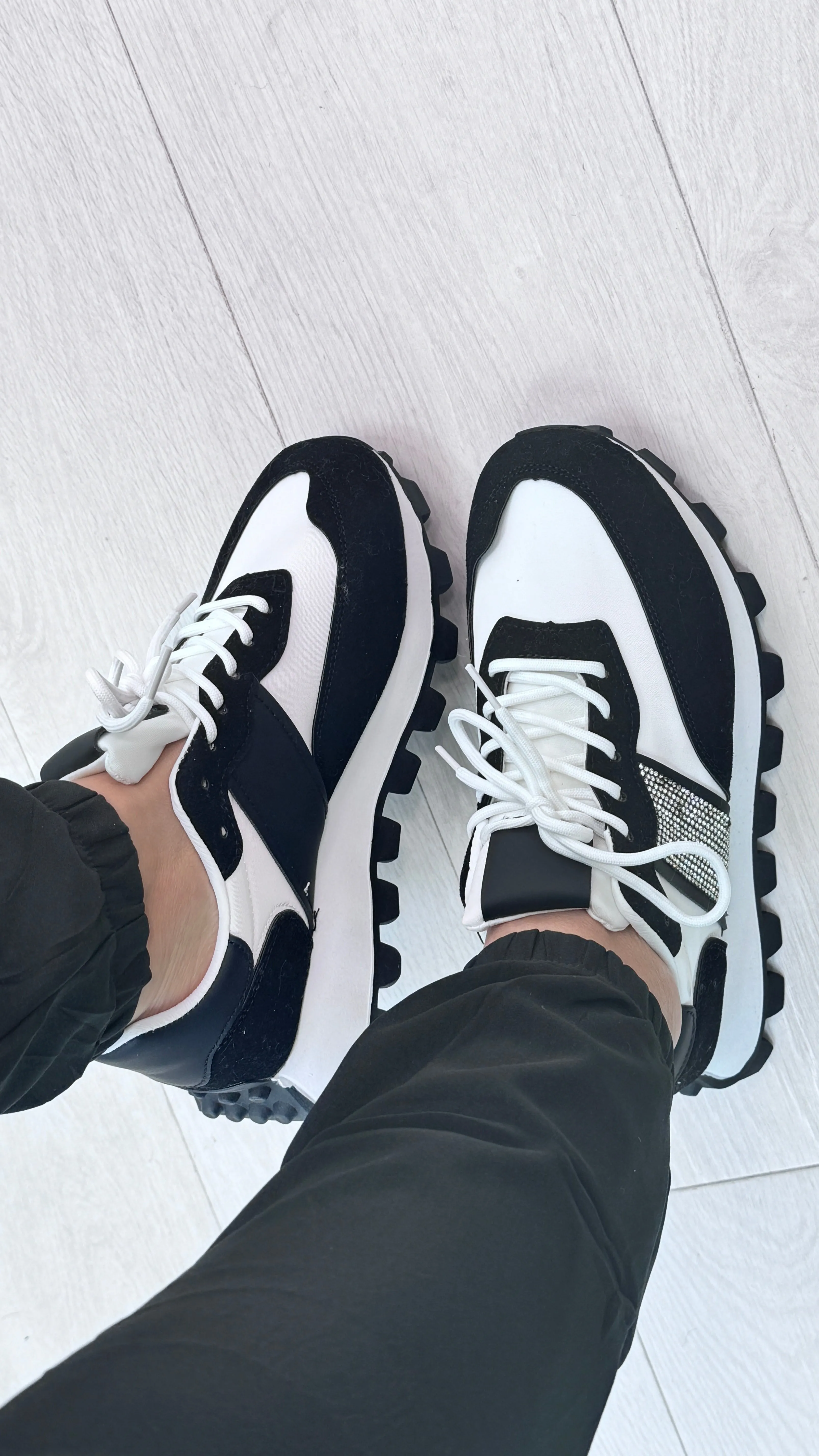 Wade Diamante Detail Platform Trainers