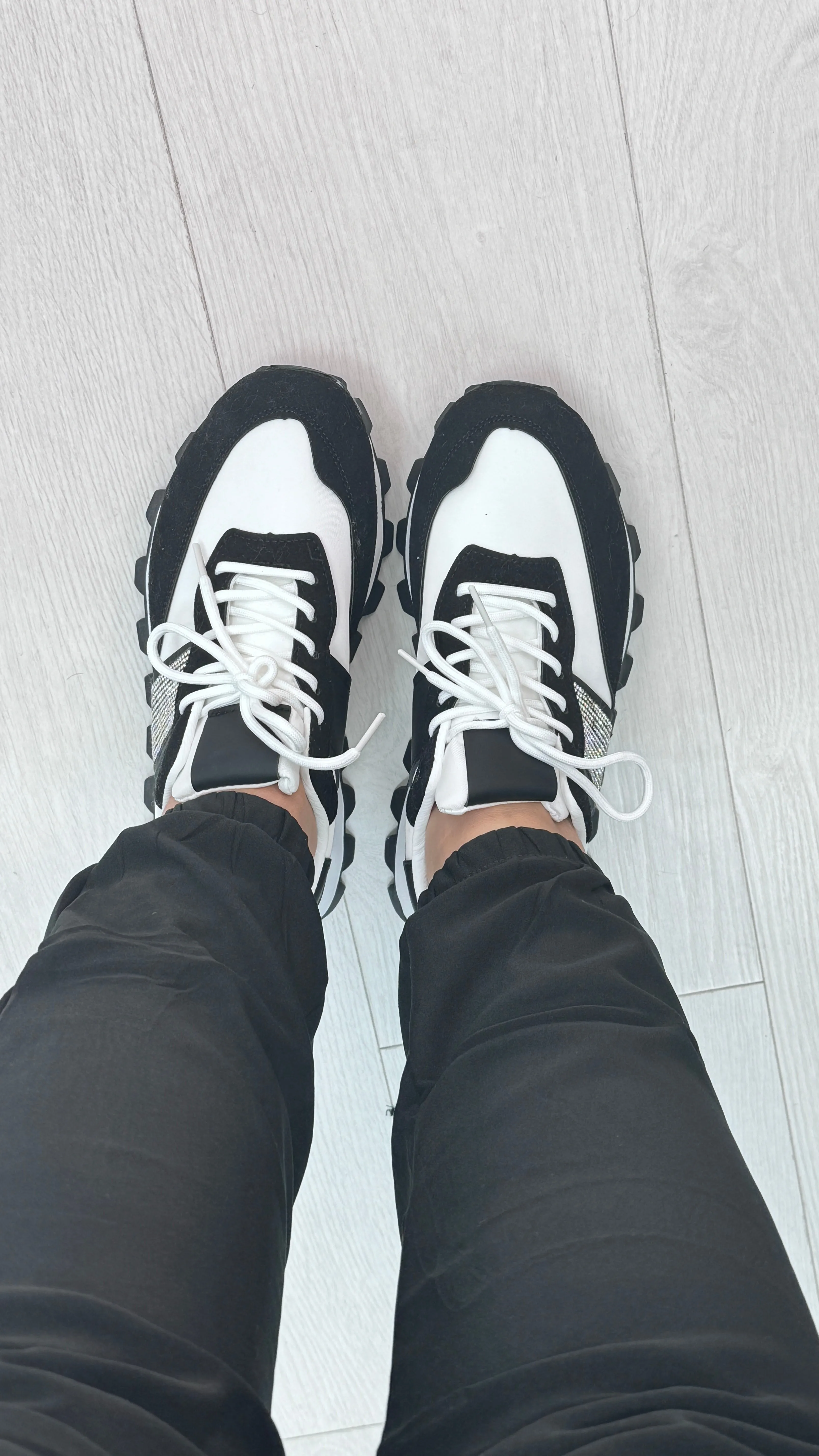 Wade Diamante Detail Platform Trainers