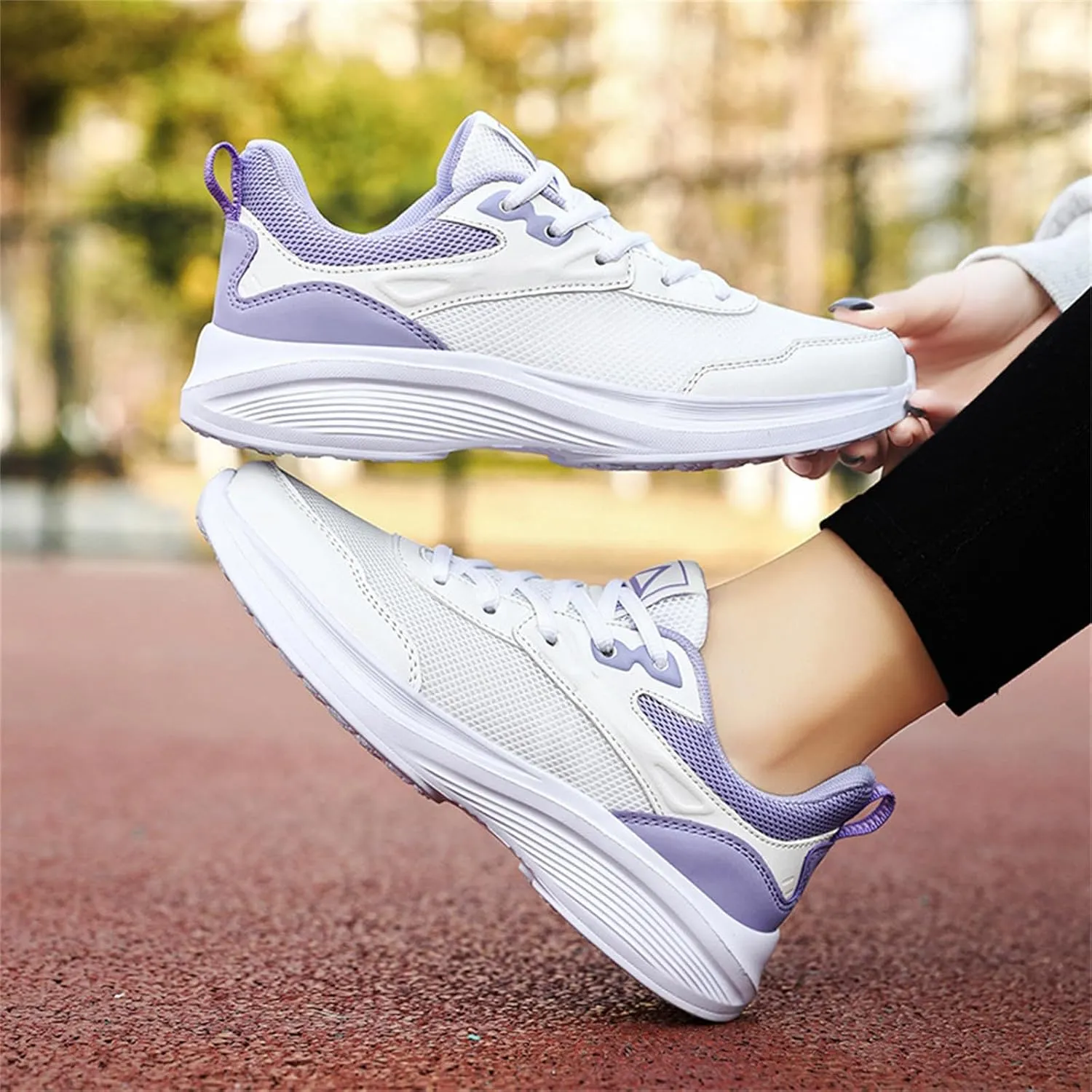 Wide Width Sneakers for Women Extra Wide Athletic Shoes with Arch Support for Workout Gym Cross Training Lace Up Cushion Sneaker