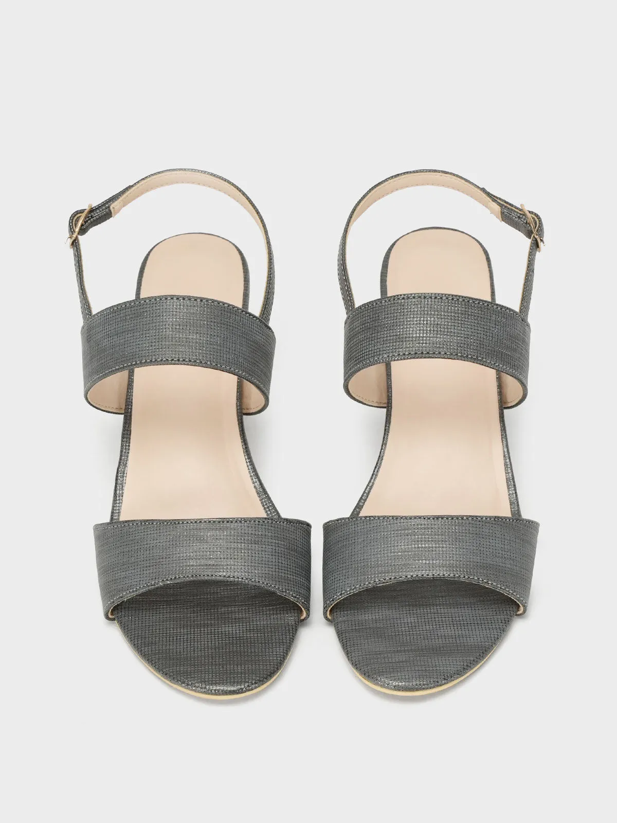 Women's "SAMRAC" Shimmer Heel Sandals