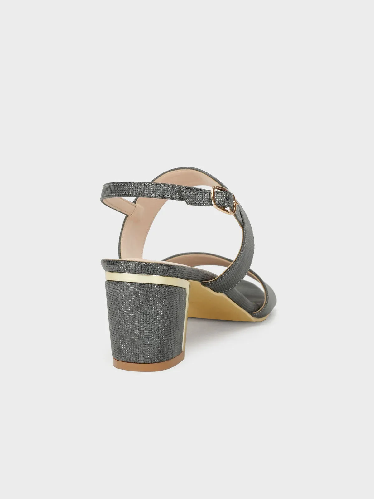Women's "SAMRAC" Shimmer Heel Sandals