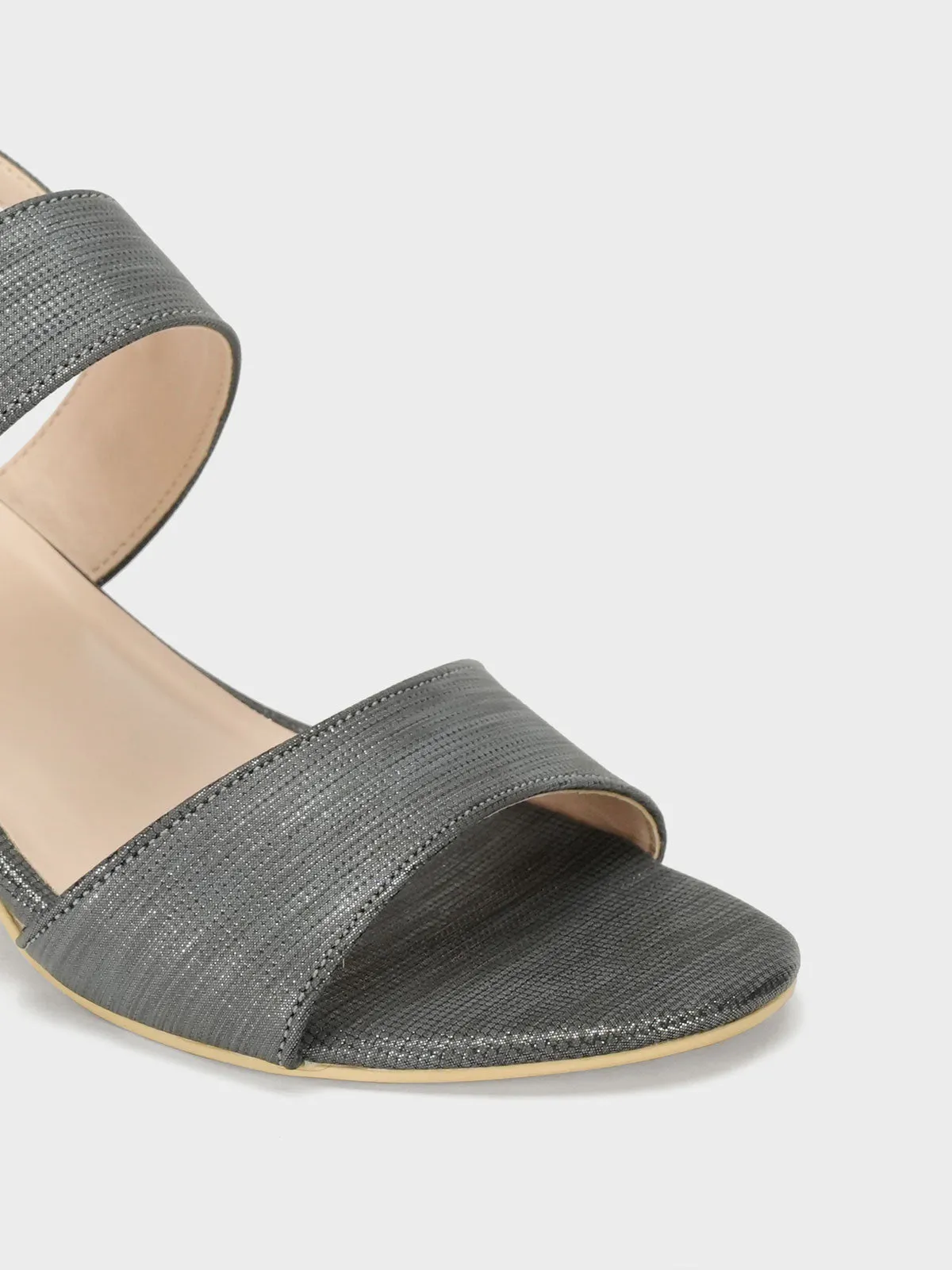 Women's "SAMRAC" Shimmer Heel Sandals
