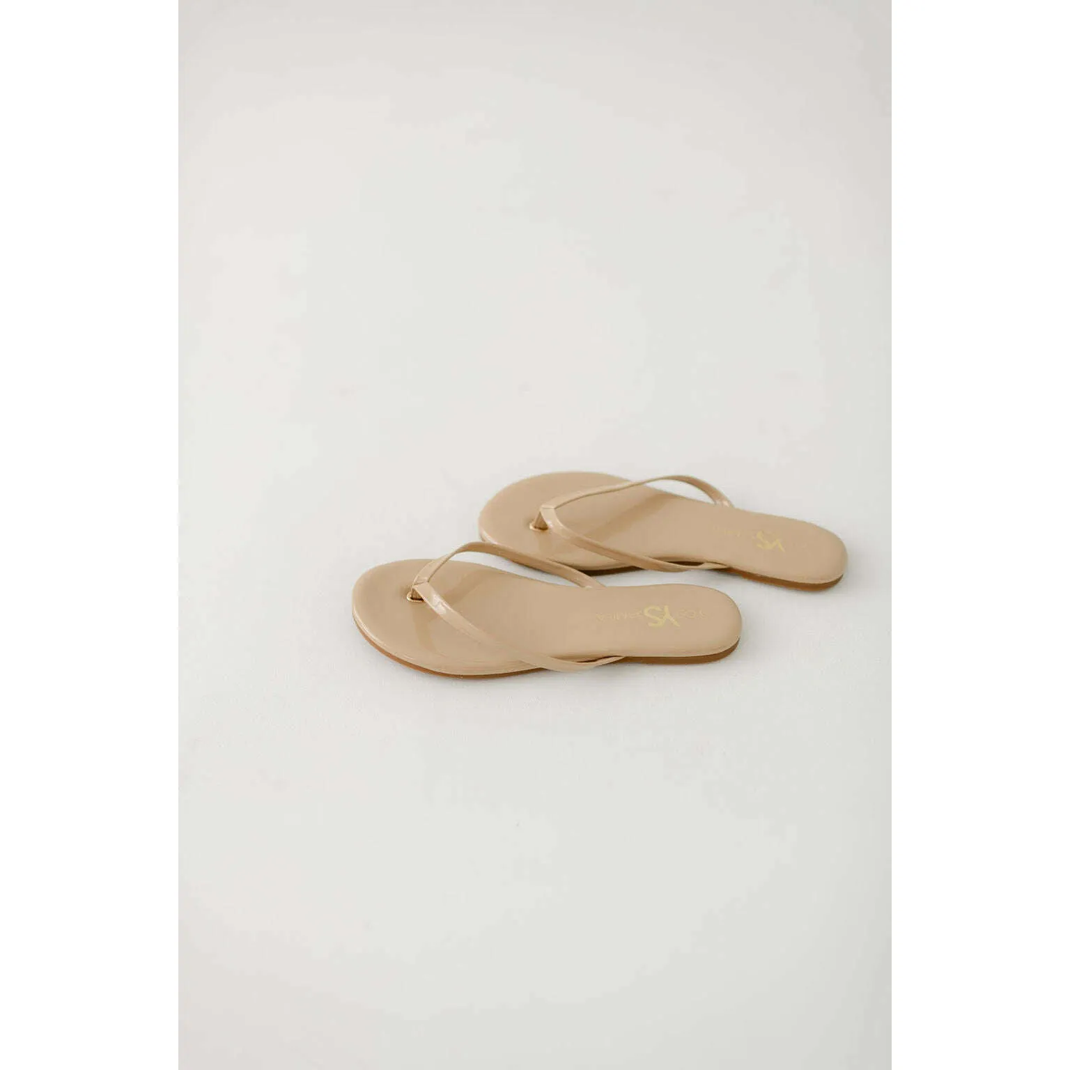 Yosi Samra Rivington Flip Flop in Nude Patent