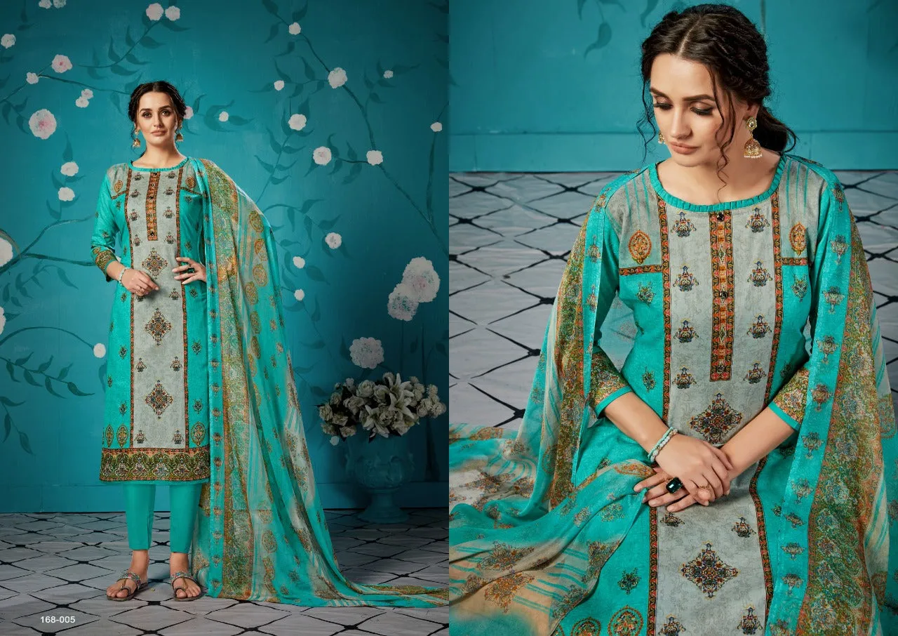 Zulfat Designer Suits Rihana Cotton Digital Print Casual Wear Suits