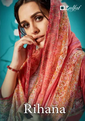 Zulfat Designer Suits Rihana Cotton Digital Print Casual Wear Suits